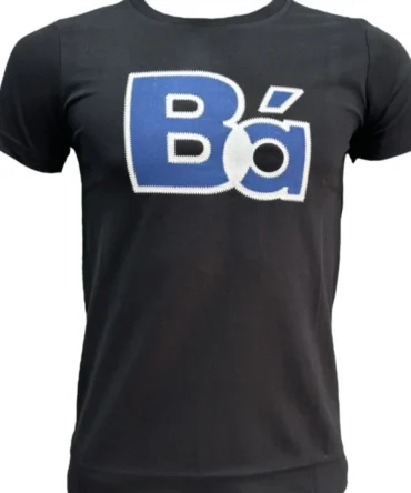 Bá Logo Men's Black Round Neck T-Shirt
