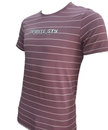 Men’s Striped Maroon T-Shirt