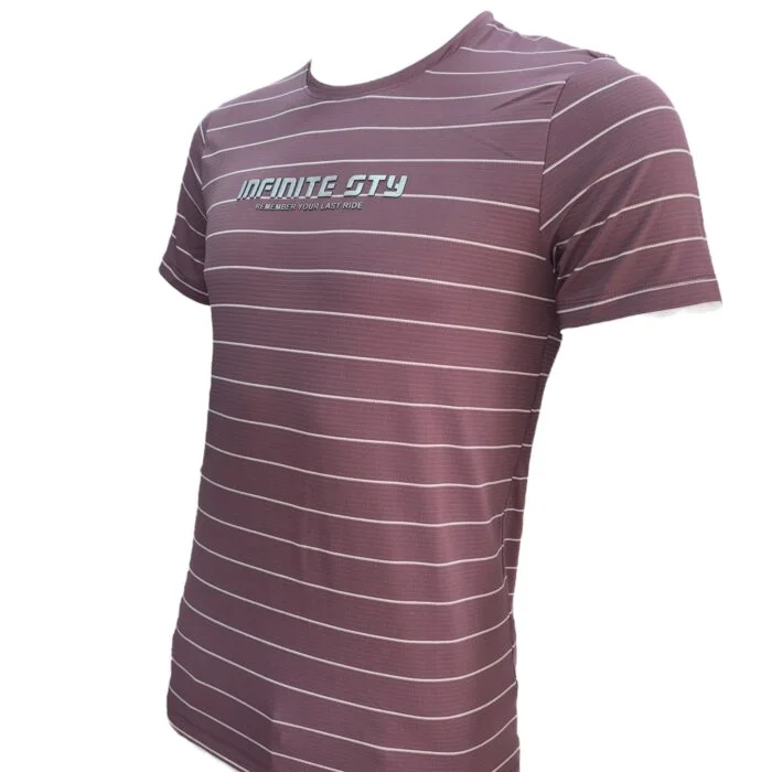 Men’s Striped Maroon T-Shirt