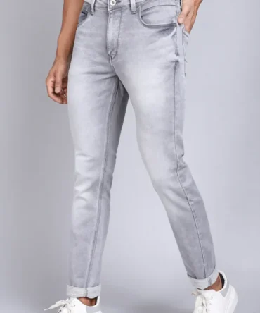 Men's Slim Fit Grey Denim Jeans