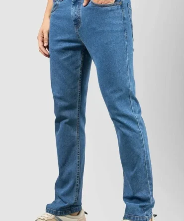 Men's Slim Fit Dark Blue Denim Jeans