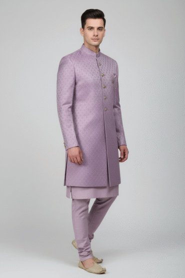 J.M. HENARI Men’s Jacquard Indo-Western Set