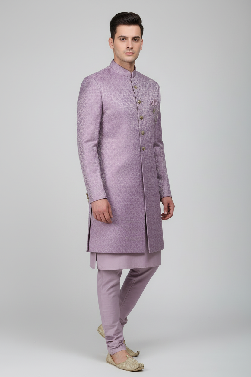 J.M. HENARI Men’s Jacquard Indo-Western Set