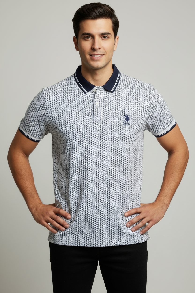 US Polo Men’s Premium Printed Polo T-Shirt