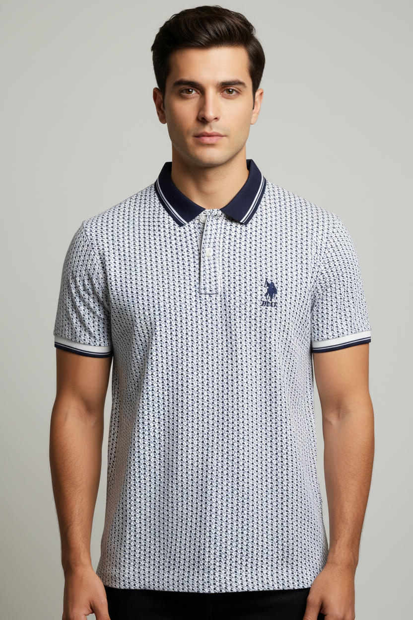 US Polo Men’s Premium Printed Polo T-Shirt - Image 4