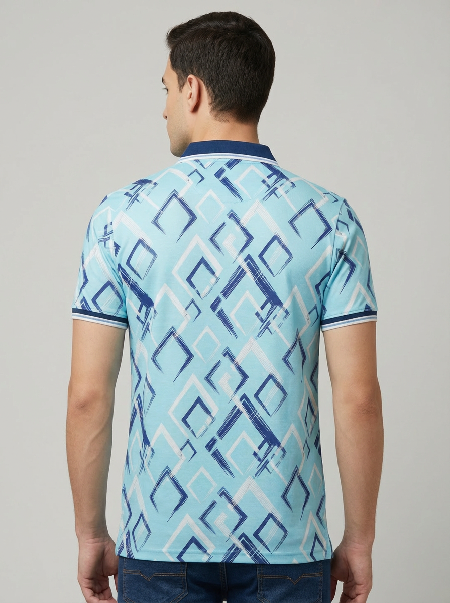 DUKE Men’s Printed Polo T-Shirt - Image 2