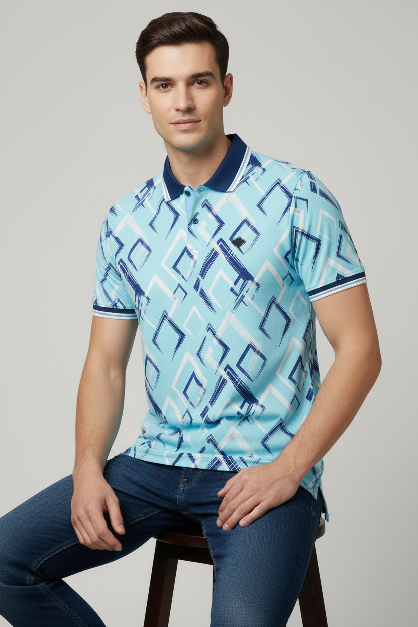 DUKE Men’s Printed Polo T-Shirt