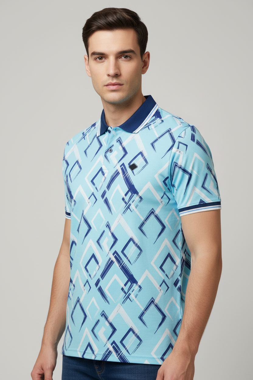 DUKE Men’s Printed Polo T-Shirt - Image 4