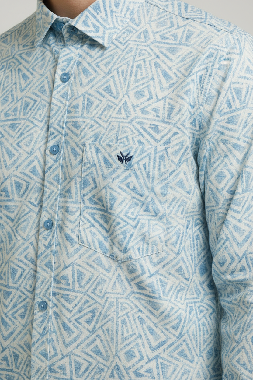 Crimsoune Club Men’s Printed Cotton Shirt - Image 3