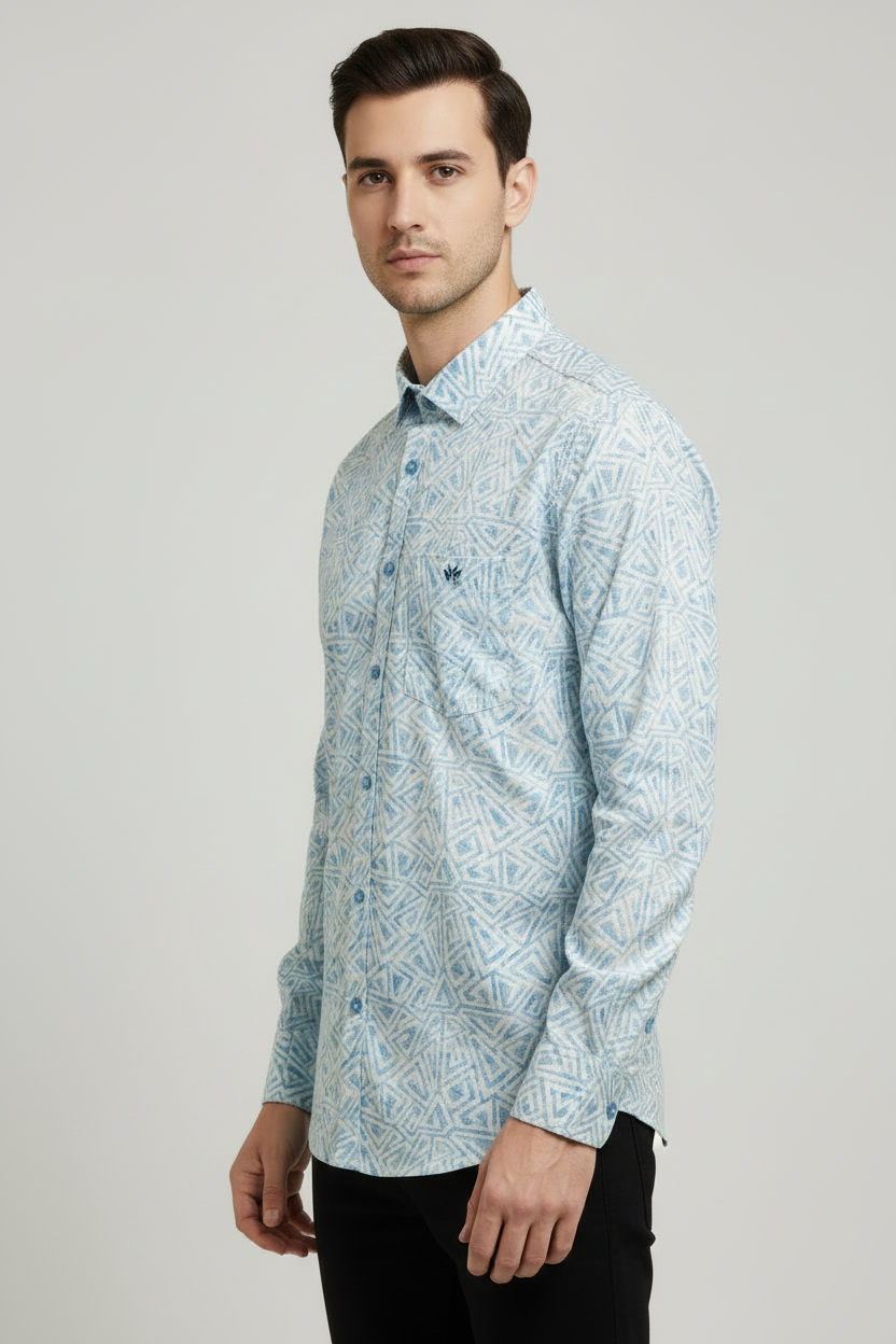 Crimsoune Club Men’s Printed Cotton Shirt - Image 4