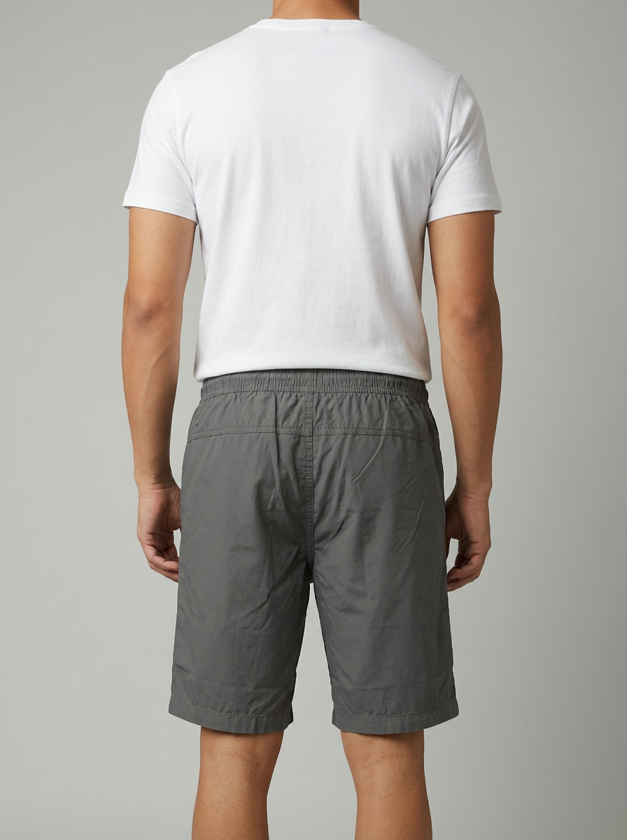 Bornfree Men’s Grey Casual Bermuda Shorts | Lightweight Drawstring Summer Shorts - Image 3