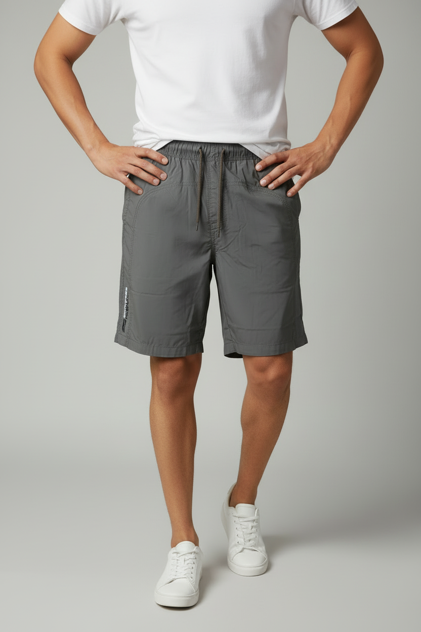 Bornfree Men’s Grey Casual Bermuda Shorts | Lightweight Drawstring Summer Shorts - Image 2