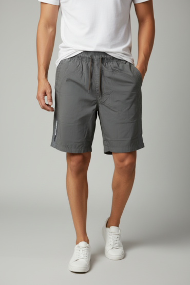 Bornfree Men’s Grey Casual Bermuda Shorts | Lightweight Drawstring Summer Shorts